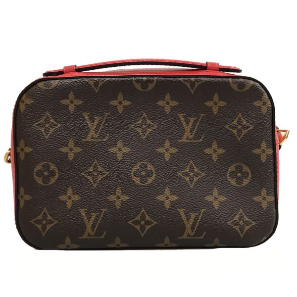 2 Louis Vuitton Monogram Saintonge Shoulder Bag Leather Brown Red