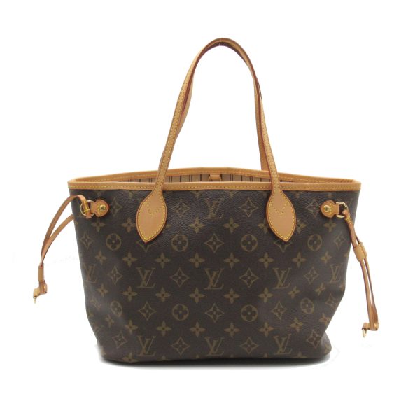 2 Louis Vuitton Neverfull PM Tote Bag PVC Coated Canvas Monogram Brown