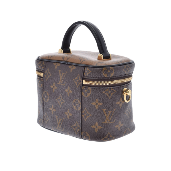 2 Louis Vuitton Monogram Reverse Vanity NV PM Brown Canvas Handbag