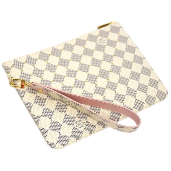 2 Louis Vuitton Damier Azur Pochette Clutch Bag White