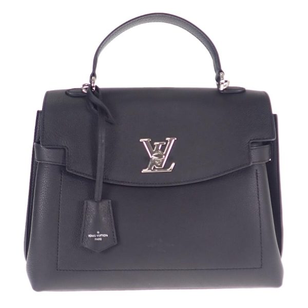 2 Louis Vuitton LockMe Ever BB 2 Way Bag Calfskin Black Silver Hardware