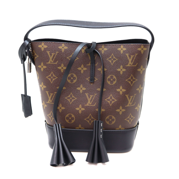 2 Louis Vuitton NM PM Handbag Monogram Canvas Brown Black