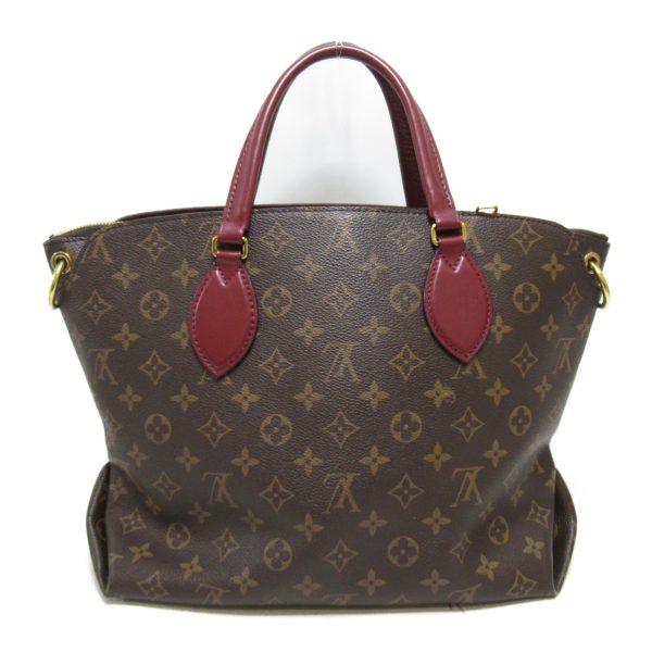 2 Louis Vuitton Flower Zipped Tote PM Shoulder Bag PVC Coated Canvas Monogram Brown