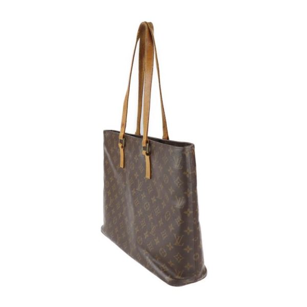 2 Louis Vuitton Luco Monogram Tote Bag Canvas Leather Brown Shoulder Bag