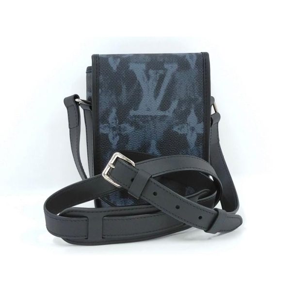 2 Louis Vuitton Messenger Crossbody Bag Monogram Pastel Noir gray black