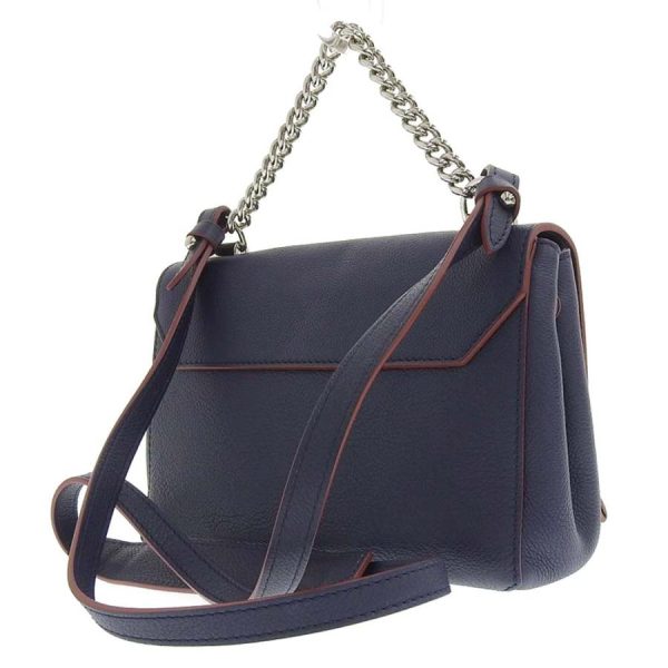 2 Louis Vuitton Lock Me 2 BB Diagonal Hanging Turn Lock Navy Leather