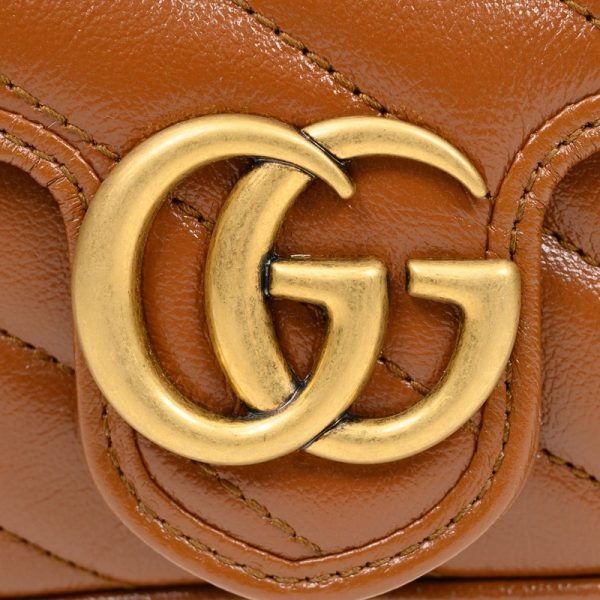 2 Gucci GG Marmont Quilted Leather Super Mini Bag Chain Shoulder Bag