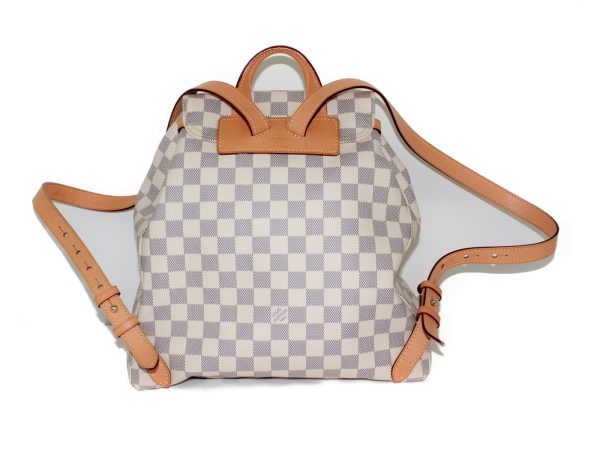 2 Louis Vuitton Speron Damier Azur White Gray Pink Rucksack Backpack