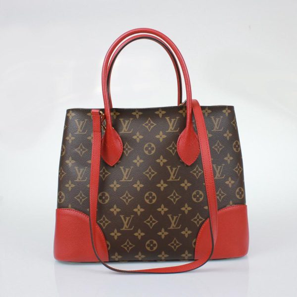 2 Louis Vuitton Flandrin Series 2 Way Bag Monogram Canvas Leather Cerise