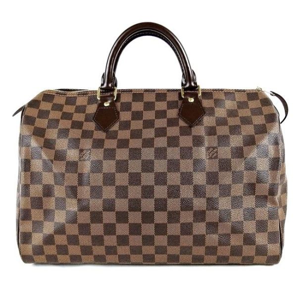 2 Louis Vuitton Speedy 35 Damier Handbag Brown Mini Boston