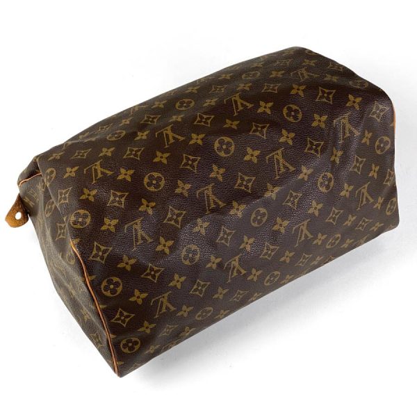 2 Louis Vuitton Speedy 35 Boston Bag Commuter Handbag Monogram Brown