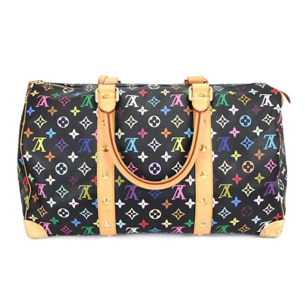 2 Louis Vuitton Keepall 45 Boston Bag Multicolor Black