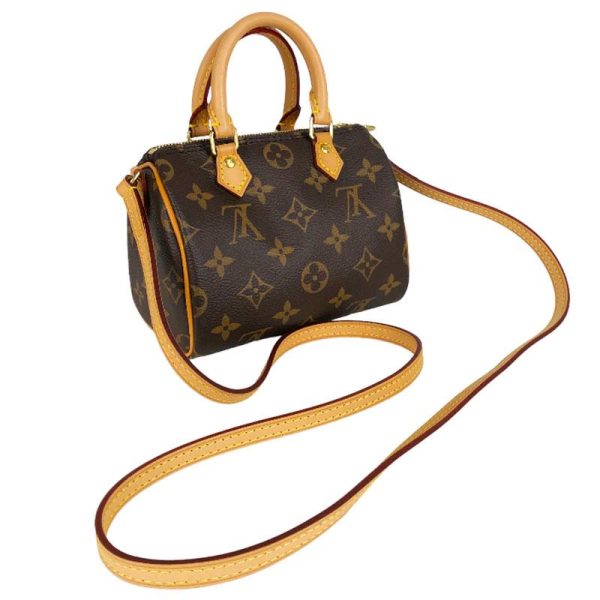 2 Louis Vuitton Nano Speedy Monogram Shoulder Bag