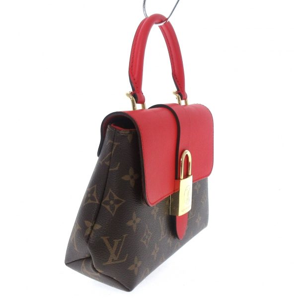 2 Louis Vuitton Locky BB Handbag Coquelicot Monogram Canvas Smooth Leather