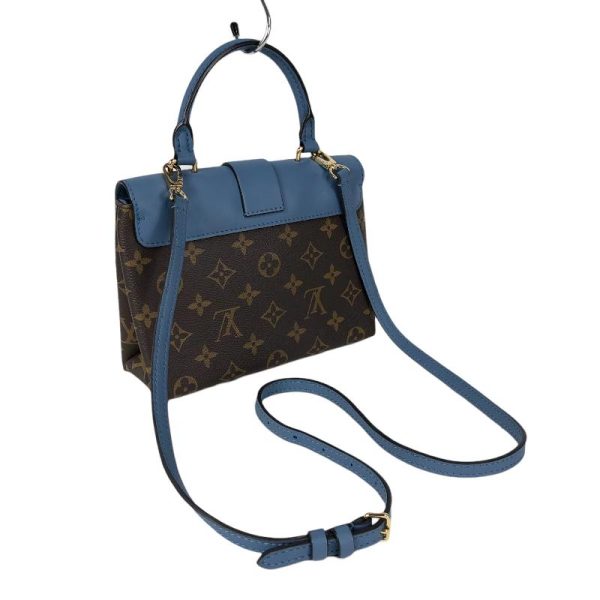 2 Louis Vuitton Locky BB Handbag Monogram Canvas Calfskin Blue