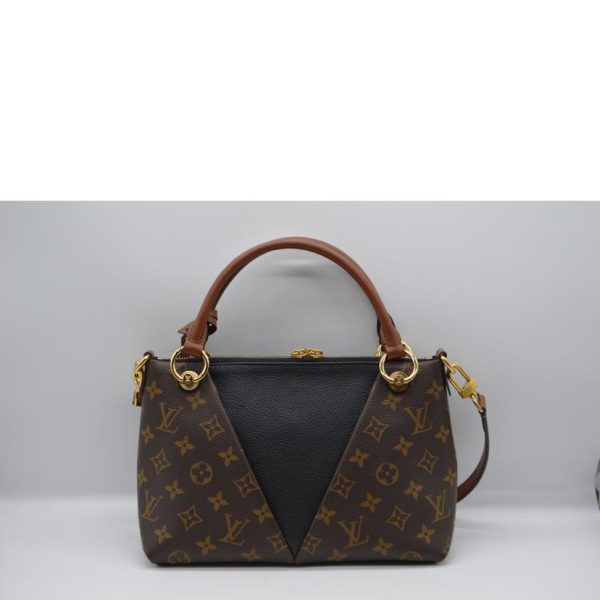 2 Louis Vuitton V Tote BB 2 Way Bag Handbag Monogram Noir