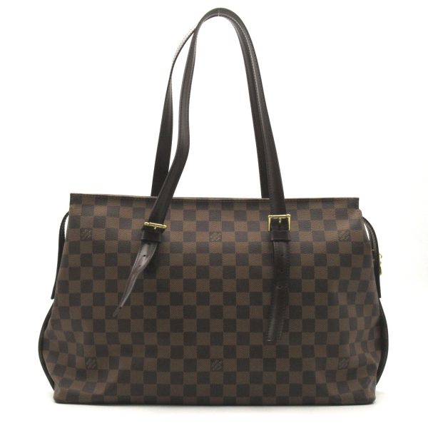 2 Louis Vuitton Chelsea Tote Bag Canvas Damier Ebene