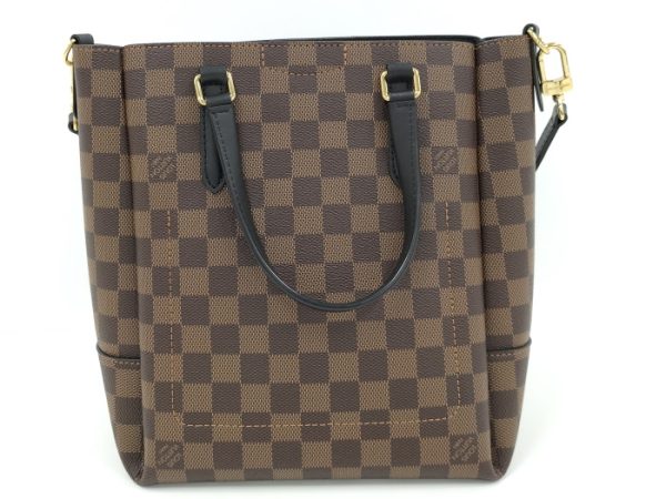 2 Louis Vuitton Belmont Nv BB 2 Way Tote Bag Damier Leather Ebene Brown