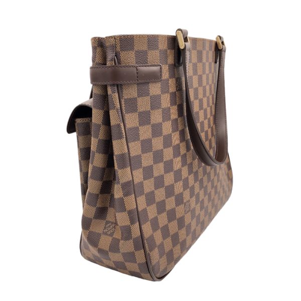 2 Louis Vuitton Uzes Damier Ebene Tote Bag Brown