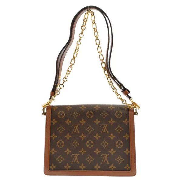 2 Louis Vuitton Dauphine MM Monogram Shoulder Bag Brown