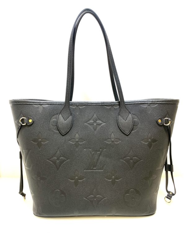 2 Louis Vuitton Tote Bag Neverfull MM Monogram Emplant Noir