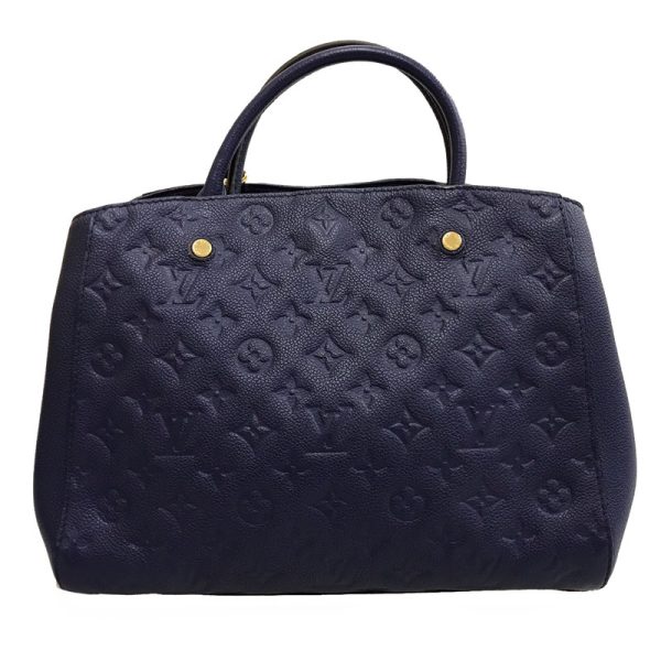 2 Louis Vuitton 2 Way Hand Shoulder Bag Monogram Empreinte Montaigne BB Leather Blue