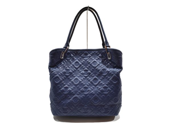 2 Louis Vuitton Lilia GM Navy Lambskin Tote Bag