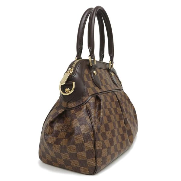 3 Louis Vuitton Trevi PM 2 Way Diagonal Shoulder Handbag Damier Brown