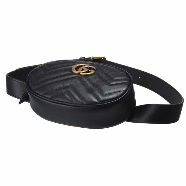 3 Gucci Waist Bag Calf Leather Nero