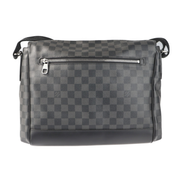 3 Louis Vuitton Messenger MM Shoulder Bag Damier Graphite Canvas Leather Gray Black