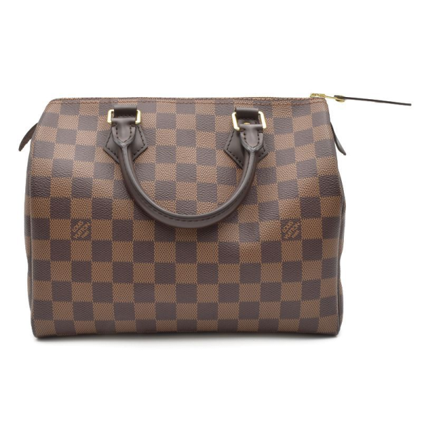 3 Louis Vuitton Speedy 25 Damier Ebene Handbag Mini Boston Bag Brown