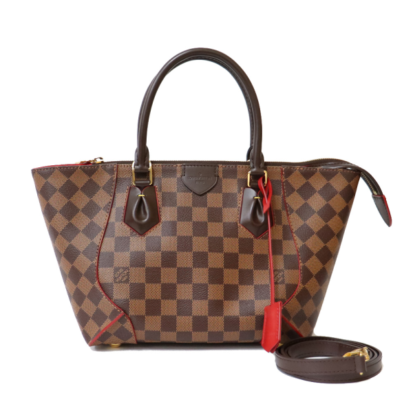 3 Louis Vuitton Damier Kaisa Tote PM Damier Handbag Brown