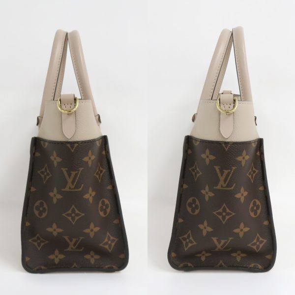 3 Louis Vuitton On My Side PM Greige Monogram Canvas Calf Leather