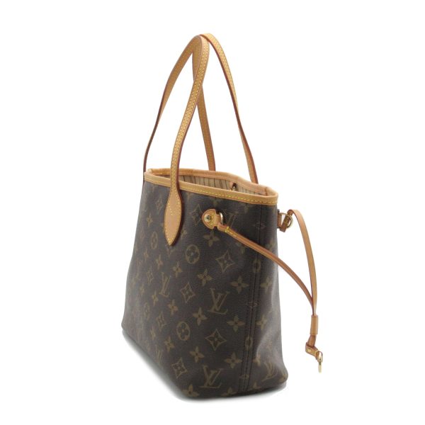 3 Louis Vuitton Neverfull PM Tote Bag PVC Coated Canvas Monogram Brown