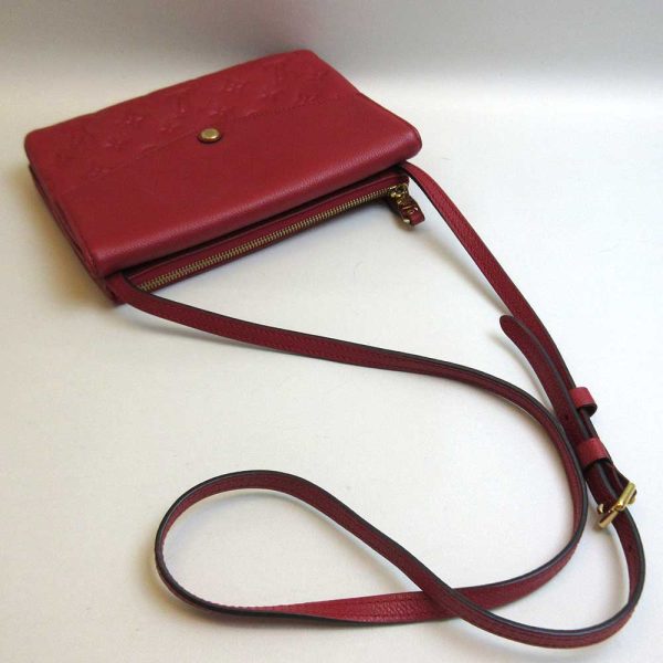 3 Louis Vuitton Mini Pochette Diagonal Hanging Twice Suise Red Monogram Implant