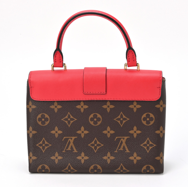 3 Louis Vuitton Monogram Locky BB Canvas Calf Leather Shoulder Bag Red