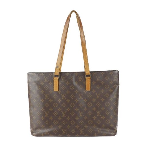 3 Louis Vuitton Luco Monogram Tote Bag Canvas Leather Brown Shoulder Bag