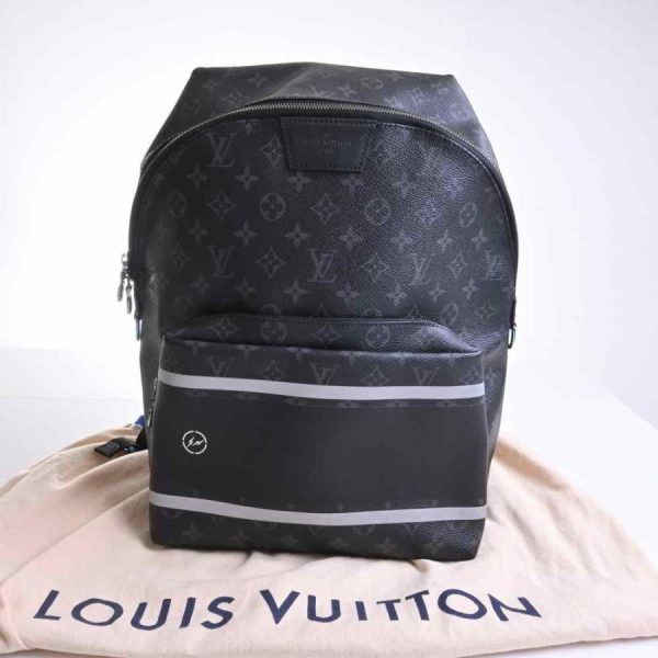 3 Louis Vuitton Eclipse Fragment Apollo Backpack Rucksack Hiroshi Fujiwara Black PVC