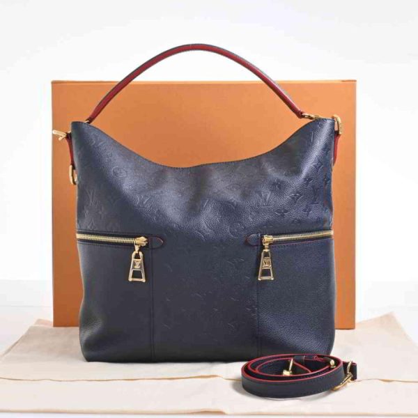 3 Louis Vuitton Amplant Mary Shoulder Bag Navy Leather