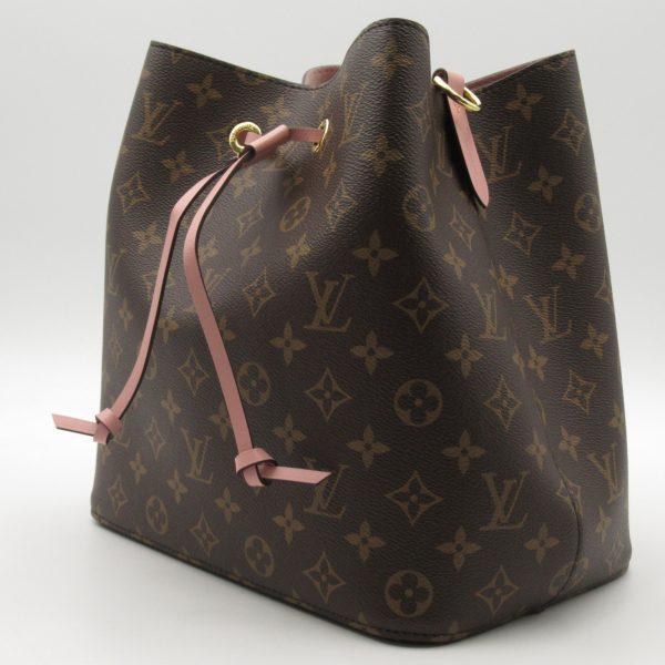 3 Louis Vuitton Neo PVC Coated Canvas Leather Monogram BrownPink Shoulder Bag