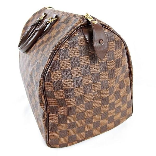 3 Louis Vuitton Speedy 35 Damier Handbag Brown Mini Boston