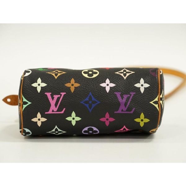 3 Louis Vuitton LV Mini Speedy Monogram Multicolor Shoulder Bag Handbag Noir