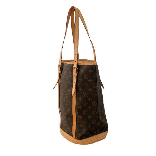 3 Louis Vuitton Monogram Canvas Bucket GM Shoulder Bag Brown