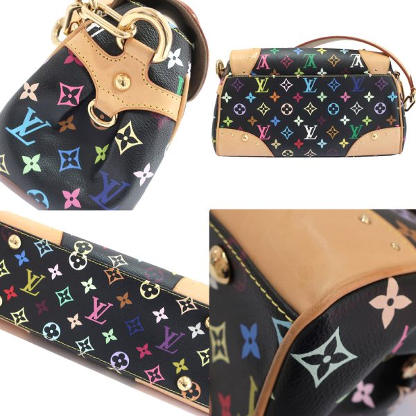 3 Louis Vuitton Beverly MM Multicolor Monogram Canvas Black