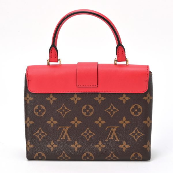 3 Louis Vuitton Locky BB Handbag Monogram Canvas Calf Leather Coquelicot Red