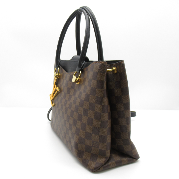 3 Louis Vuitton Riverside Tote Bag Leather Damier Brown