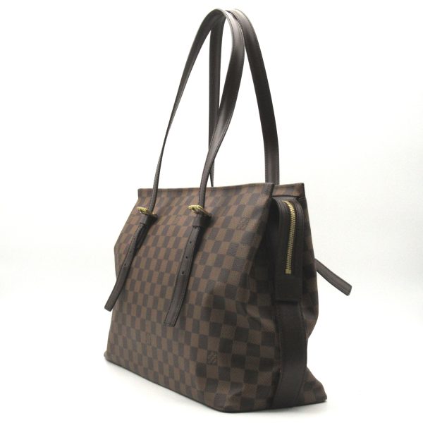 3 Louis Vuitton Chelsea Tote Bag Canvas Damier Ebene