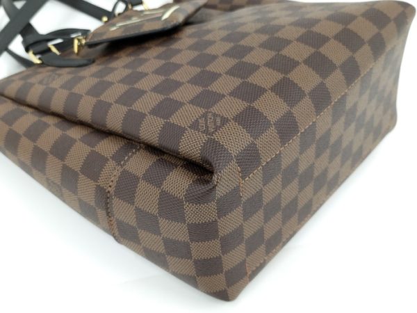 3 Louis Vuitton Belmont Nv BB 2 Way Tote Bag Damier Leather Ebene Brown