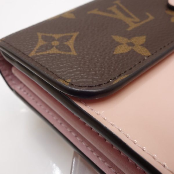 3 Louis Vuitton Portefeuille Cherry Wood Long Wallet Monogram Vernis Rose Ballerine Pink