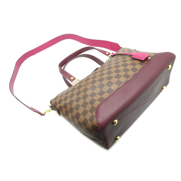 3 Louis Vuitton Hyde Park Handbag Damier Ebene Fuchsia